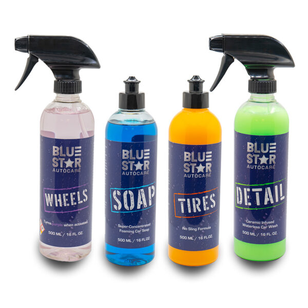Get the Blue Star Auto Care Products: Details, Wheels, Tires, and Soap Products in one complete bundle. 