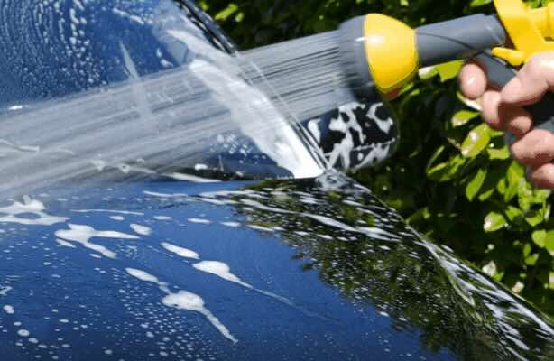 Car washing with shower | Blue Star Auto Salon Car washing with shower